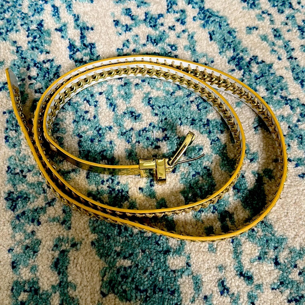 Gold skinny belt